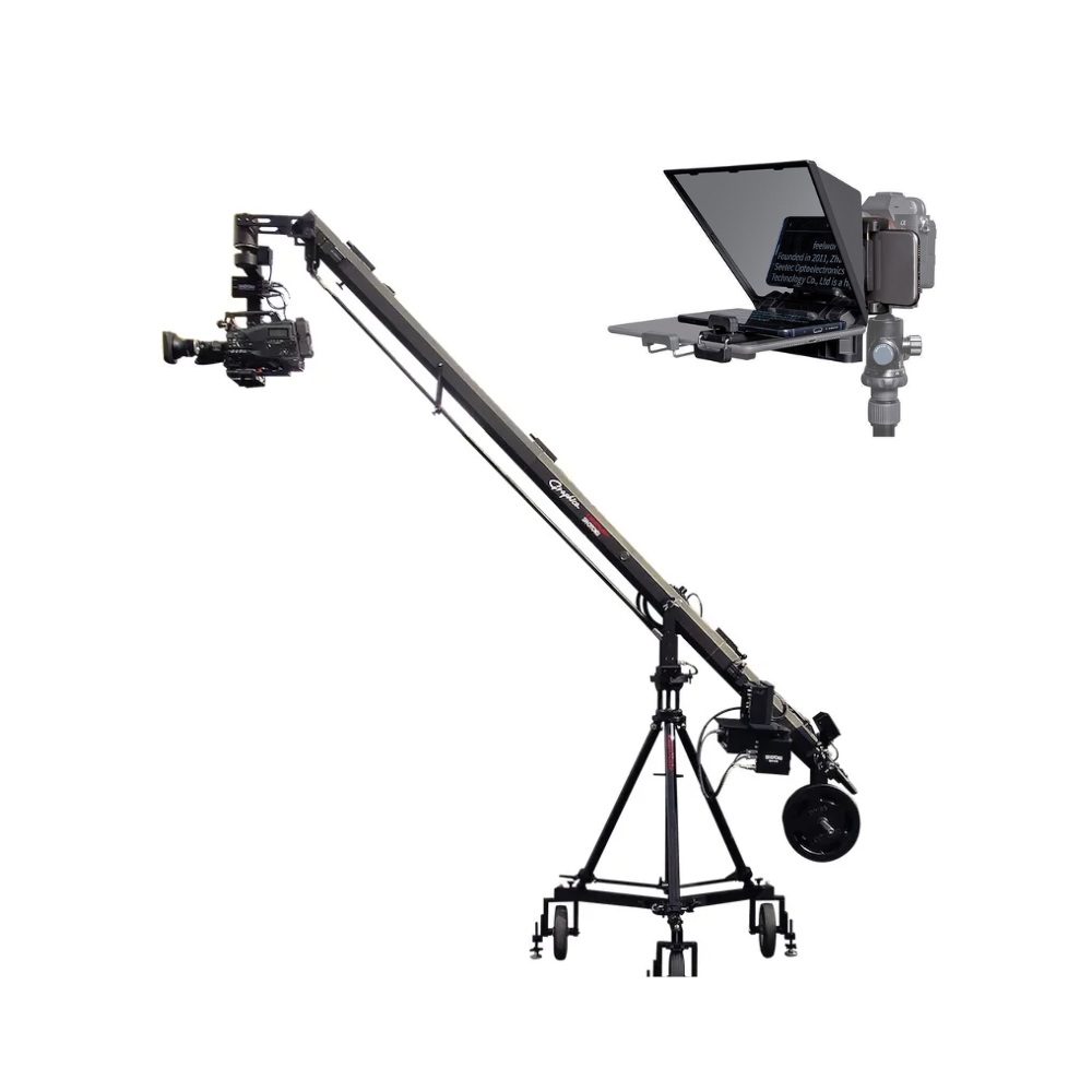 Teleprompters y grúas